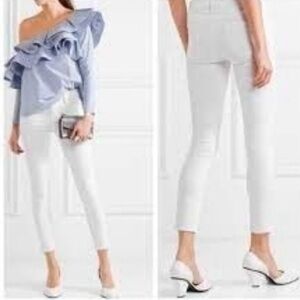 Frame Denim Le Skinny de Jeanne Crop White Blanc Jeans